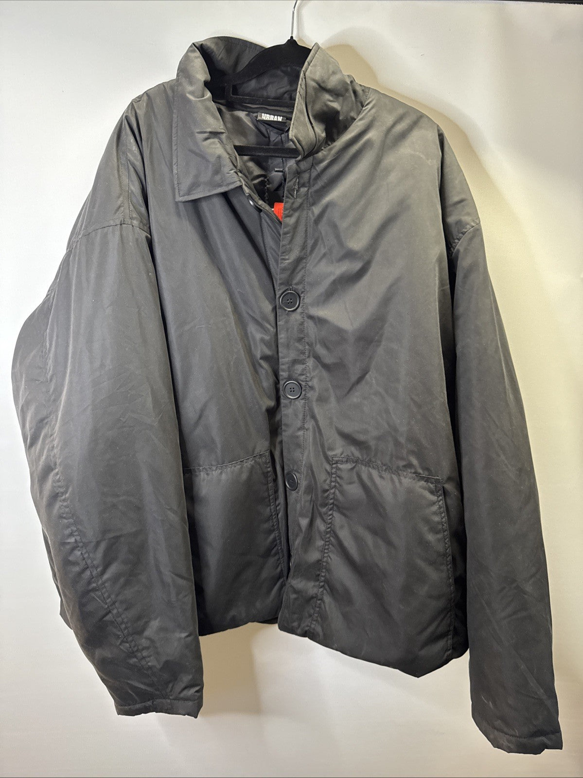 Urban Classic Herrenjacke Gr. 4XL Schwarz Knopf