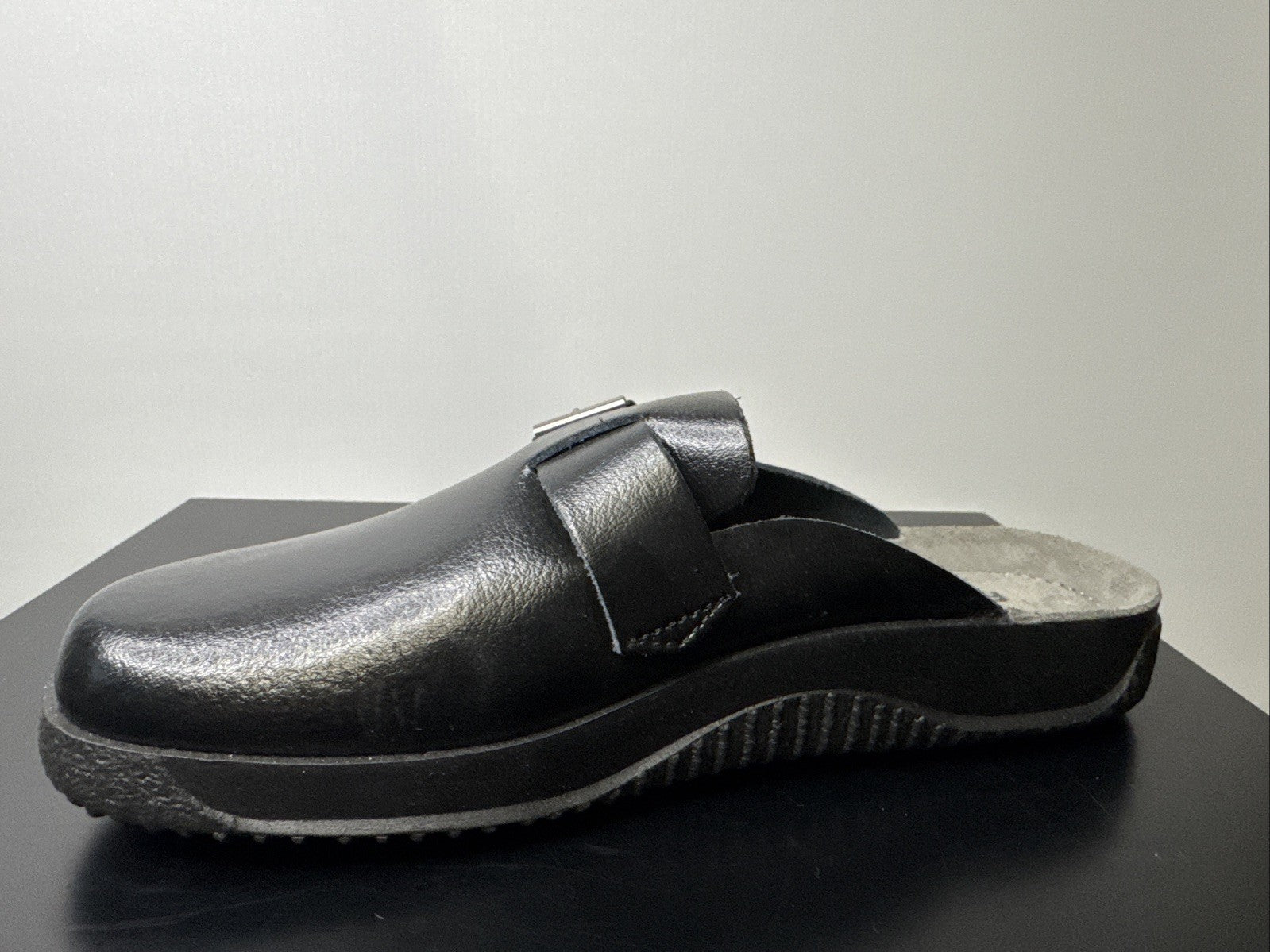 Rohde Herren Leder Clog Gr. 39 Soltau Hausschuhe 1970-90 Pantolette