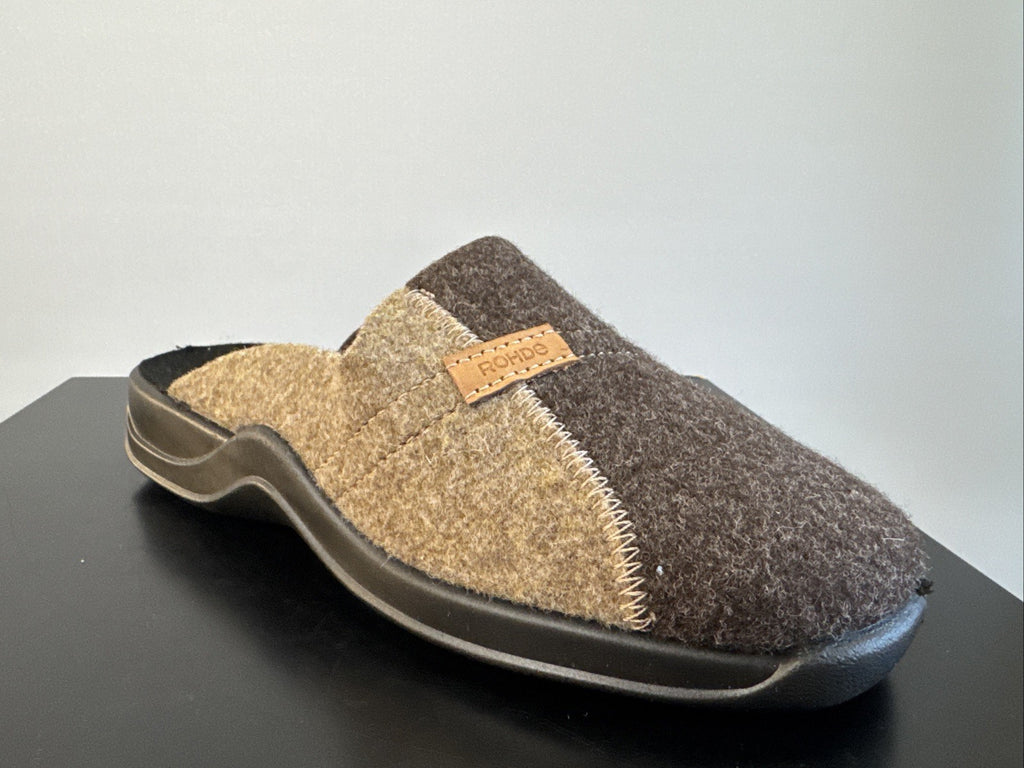 Rohde Herren Filz Pantolette Gr. 42 Mocca Pantoffel Weite G 2731