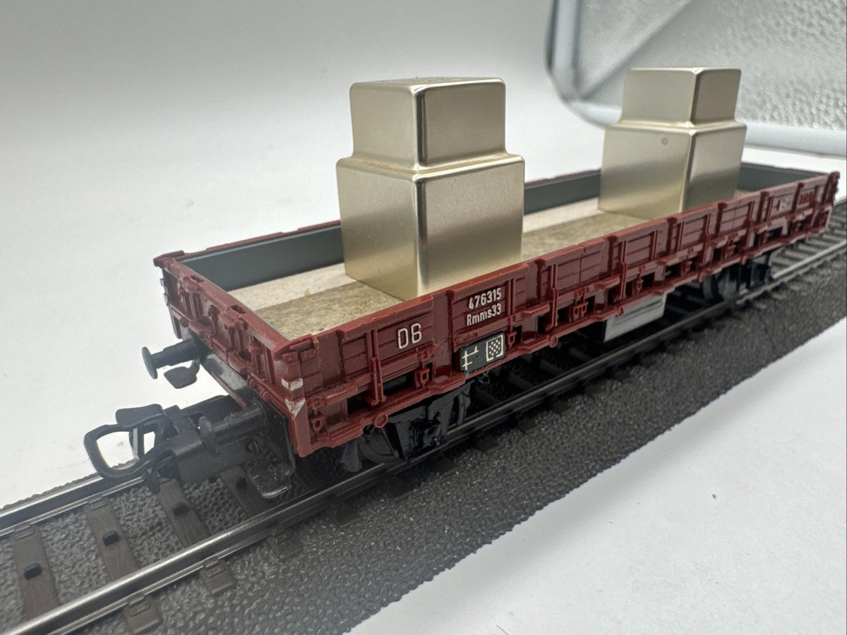 Märklin H0 4607 313/1 Güterwagen Rungenwagen mit Beladung  Rmms DB