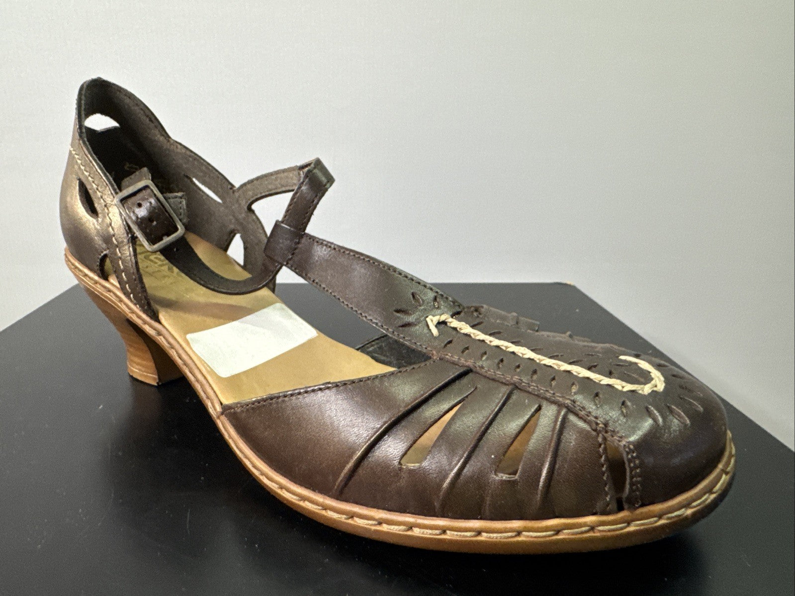 Rieker Sandalette Gr. 42 Leder Braun