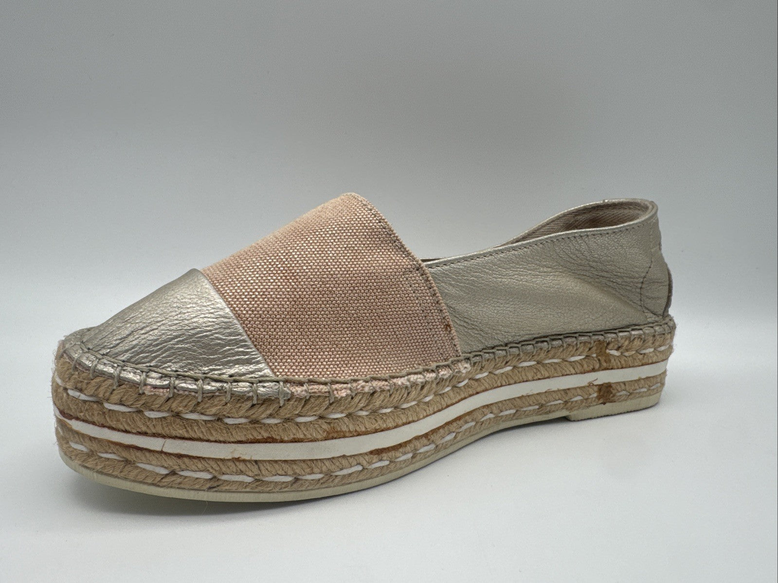 Videoretta Damenschuh Gr. 37 Leder Silber 