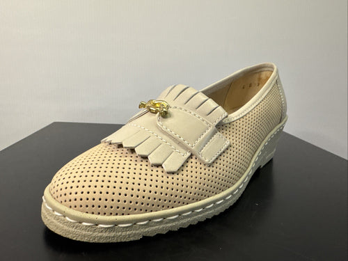 Ara Pumps Gr. 4 Beige Leder Absatzschuh