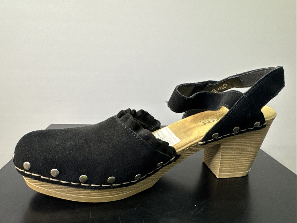 Rieker Sandalette Gr. 42 Leder Schwarz