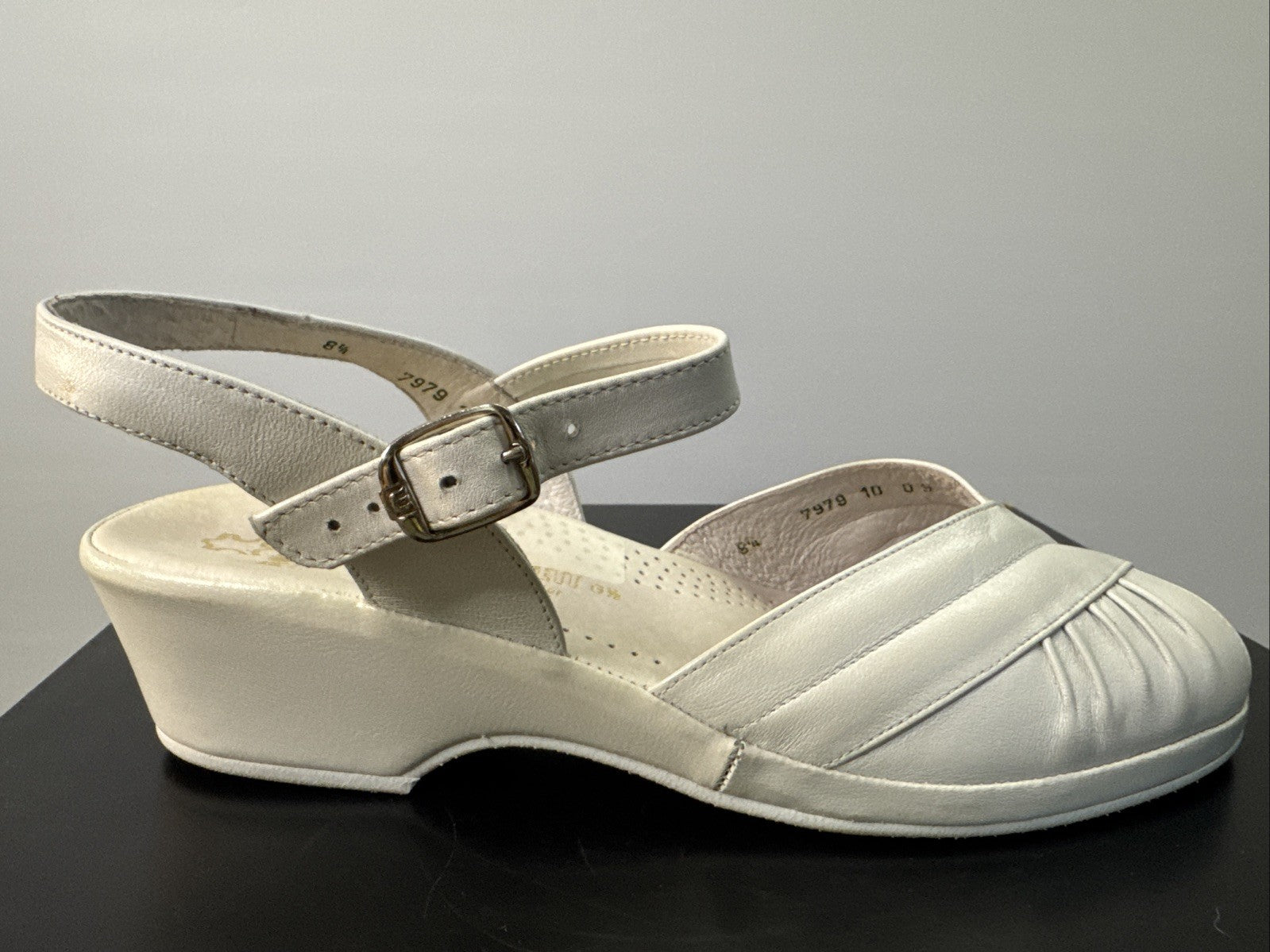 Rohde Sandalette Gr. 8,5 Damen Weiß Leder