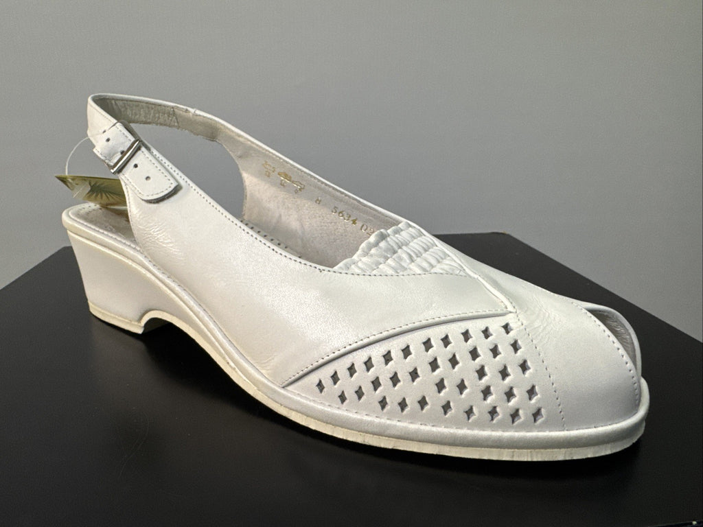 Rohde Sandalette Gr. 8 Damen Weiß Leder
