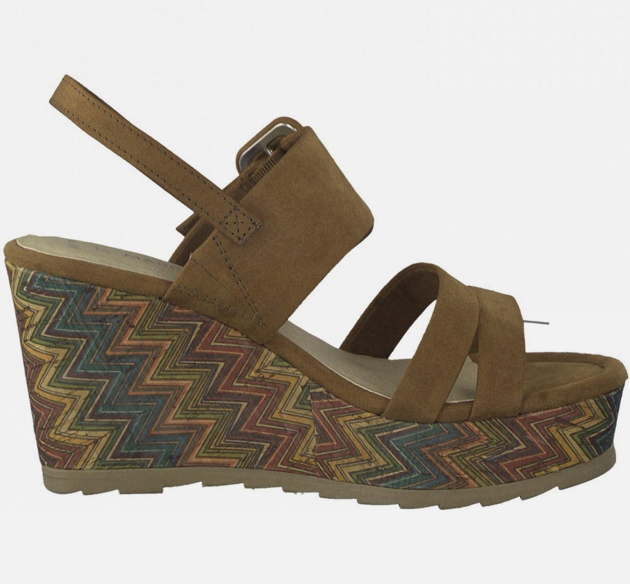 MARCO TOZZI Damen Pantolette Slipper Sandale Sandalette Keilsandale Flower Power