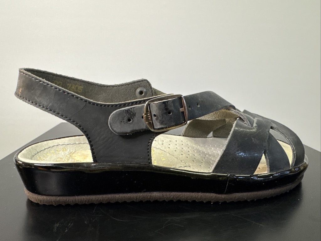 Rohde Sandale Gr. 37 Leder Schwarz