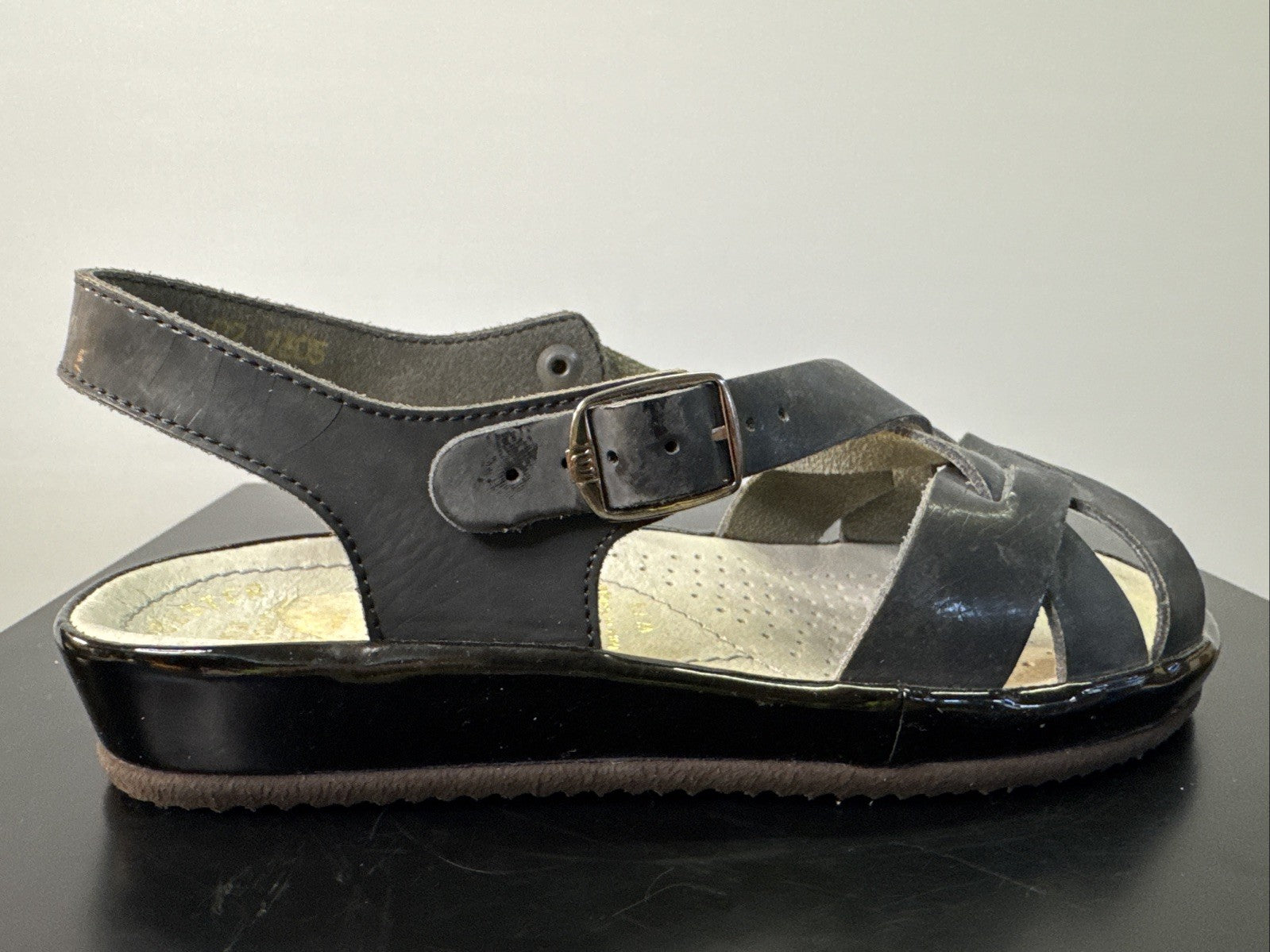 Rohde Sandale Gr. 37 Leder Schwarz