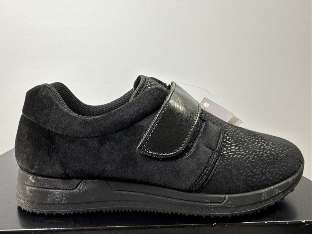 Fischer Markenschuh Gr. 38 Damen Halbschuh Schwarz Leder