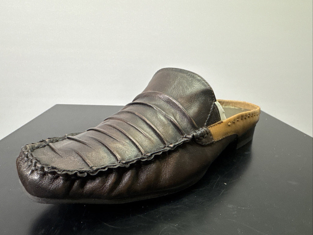 Jana Slipper Gr. 4 Damen Slip On Leder Braun  