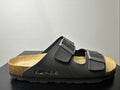 Rohde Herren Pantoletten Gr. 40 Leder Clogs Anthrazit 5920