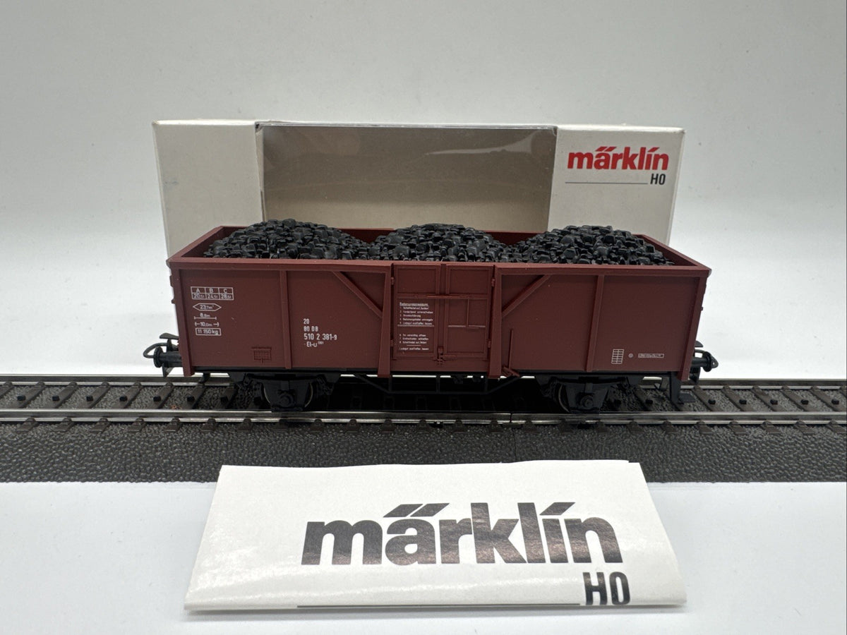 Märklin H0 4431 Hochbordwagen mit Ladung, DB, in OVP #2