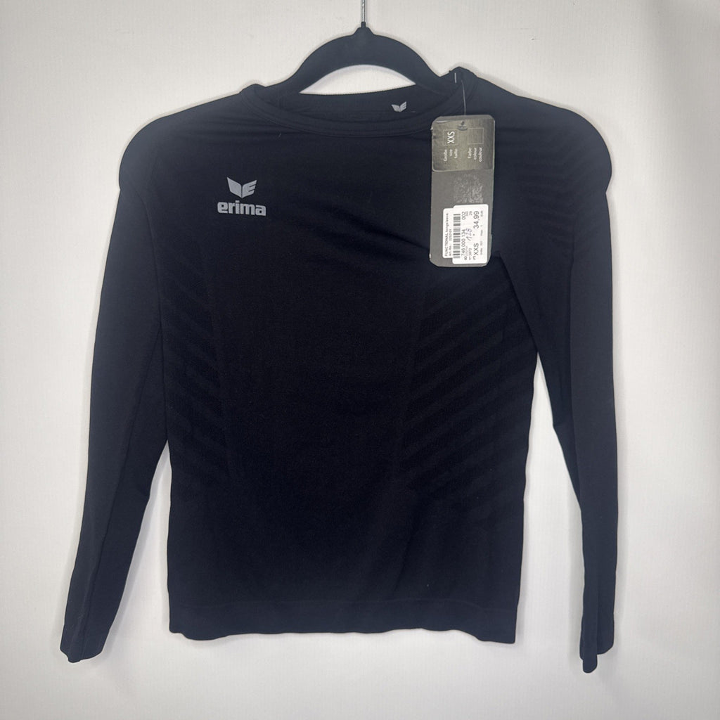 Erima Longsleeve Kinder 2XS Schwarz Langarm Stretch