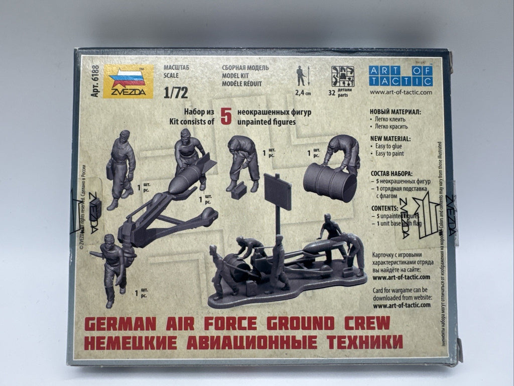 Zvezda 6188 German Air Force Ground Crew WW2 1:72 NEU mit OVP