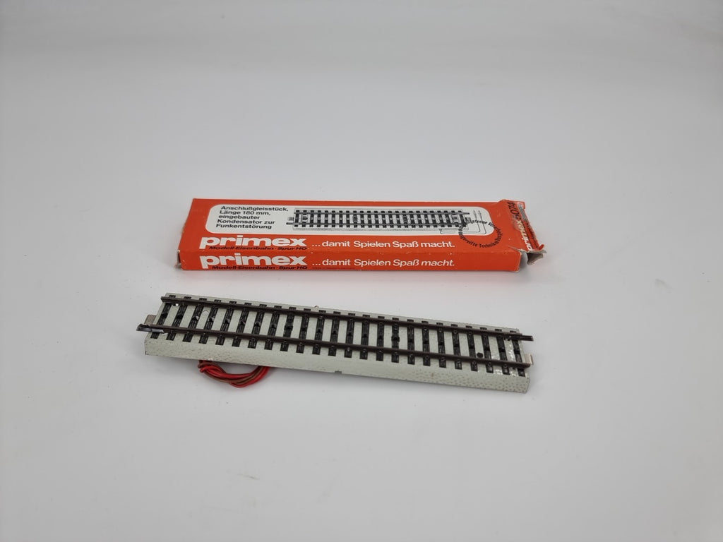 Märklin Primex 5074 H0, Anschlussgleisstück m. Kondensator, Metallgleis, in OVP
