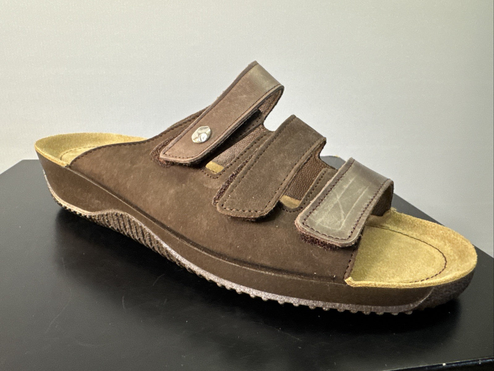 Rohde Pantoffel Gr. 43 Damen Leder Braun Slip On 