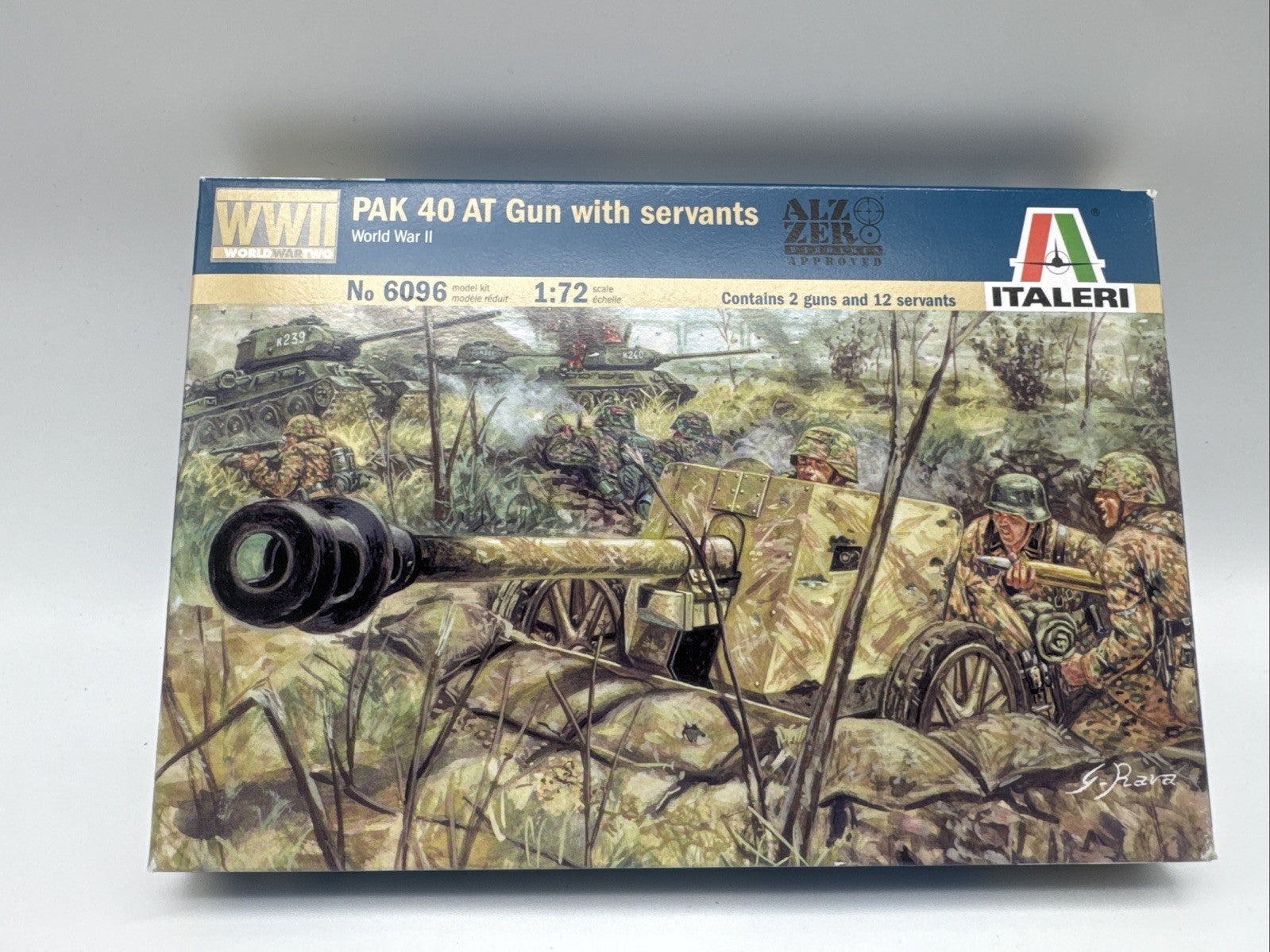 6096 Italeri 1:72, WWII, Deutsche Panzerabwehrkanone, Pak 40, 75mm,Modellbausatz