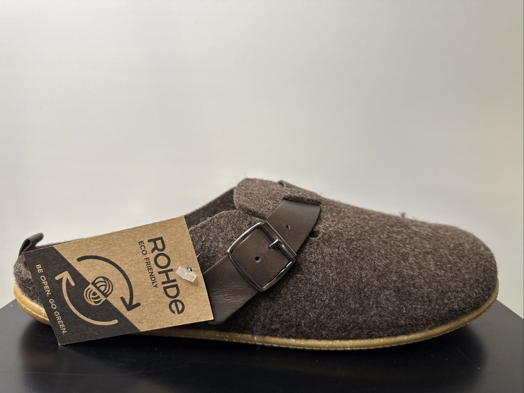 Rohde Herren Filz Pantolette Gr. 46 Mocca Pantoffel 6922