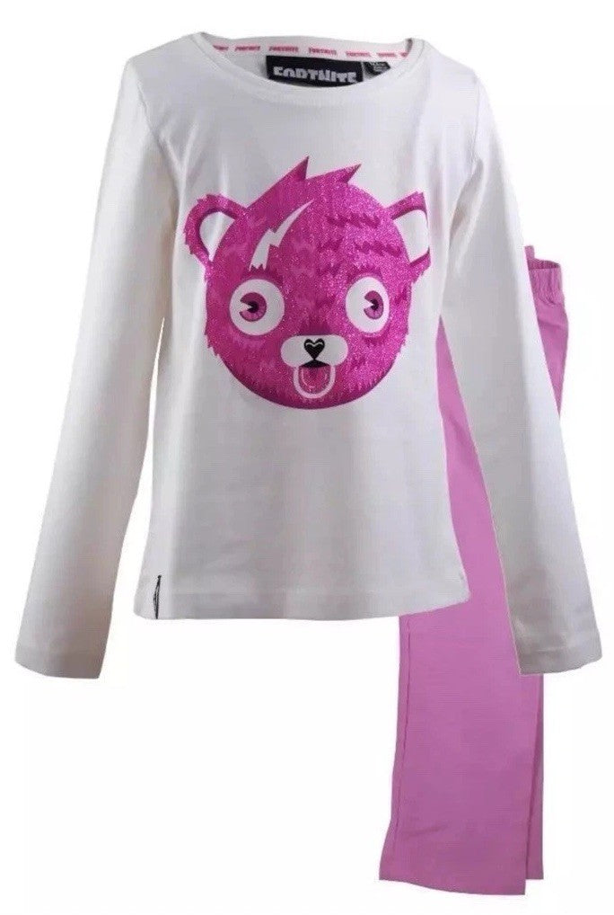 Epic Games Fortnite Cuddle Mädchen Schlafanzug  rosa/weiß  Gr. 122 7jahre 