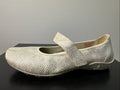 Rieker Slipper Gr. 36 Leder Weiß/Silber