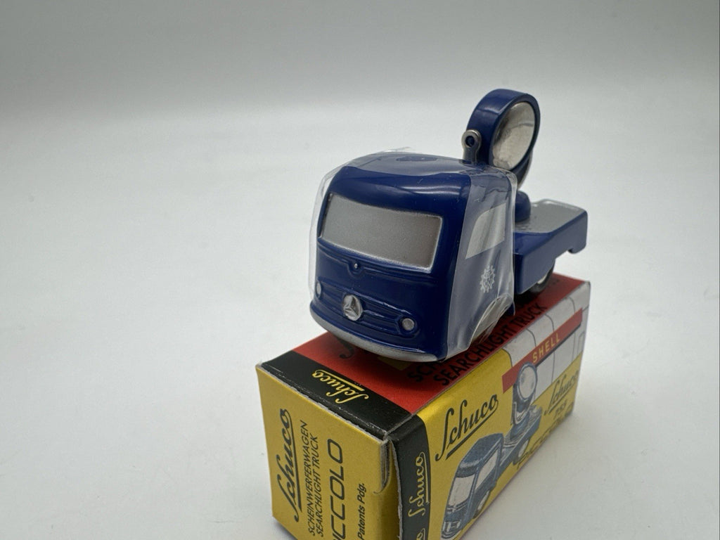 Schuco Piccolo Mercedes Benz Scheinwerferwagen 755 1:90 in OVP THW blau #21