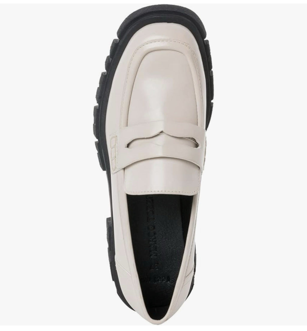 Marco Tozzi Loafer Gr. 38 Damen Slipper Weiß