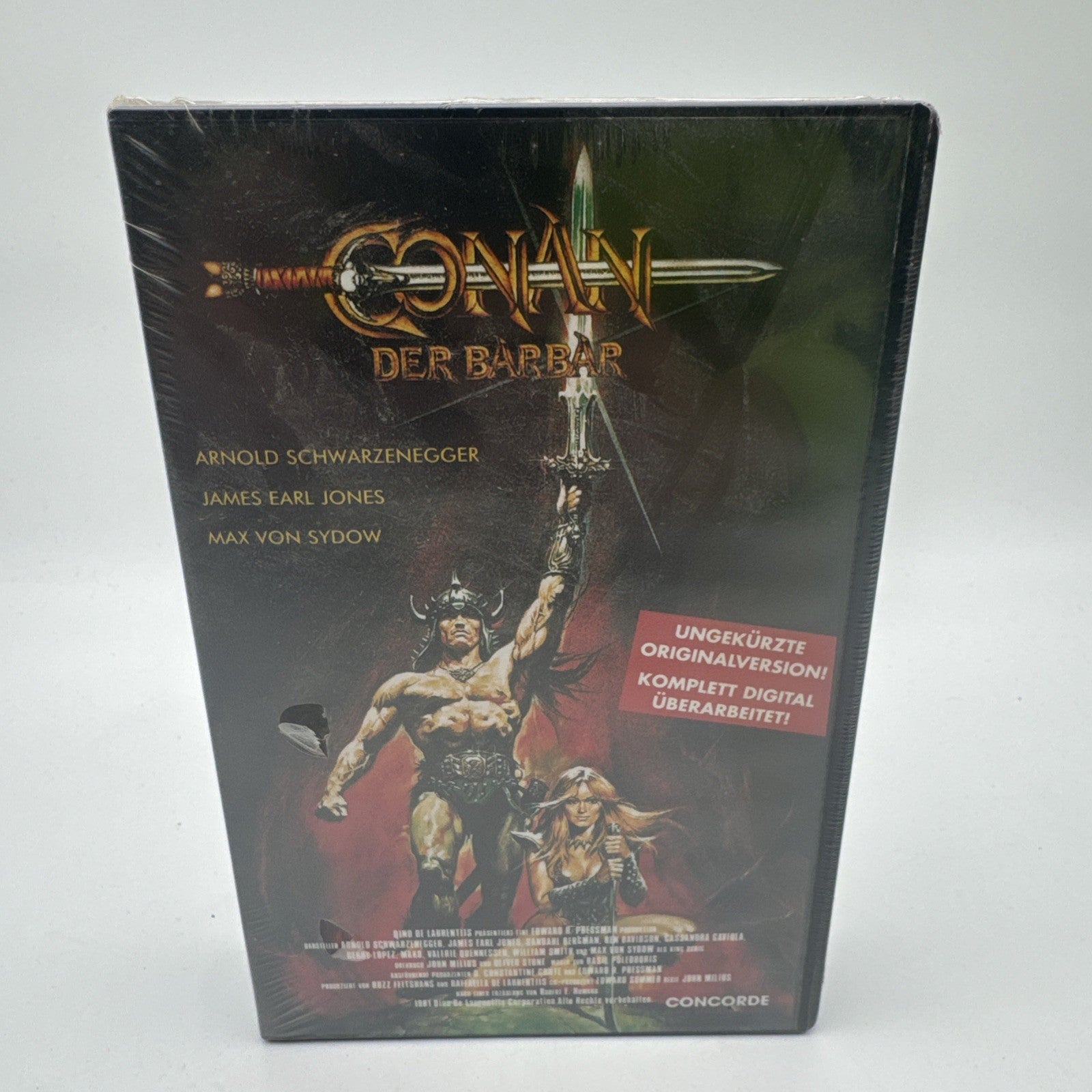 VHS RARITÄT CONAN der BARBAR (1982) mit ARNOLD SCHWARZENEGGER  Uncut Concorde
