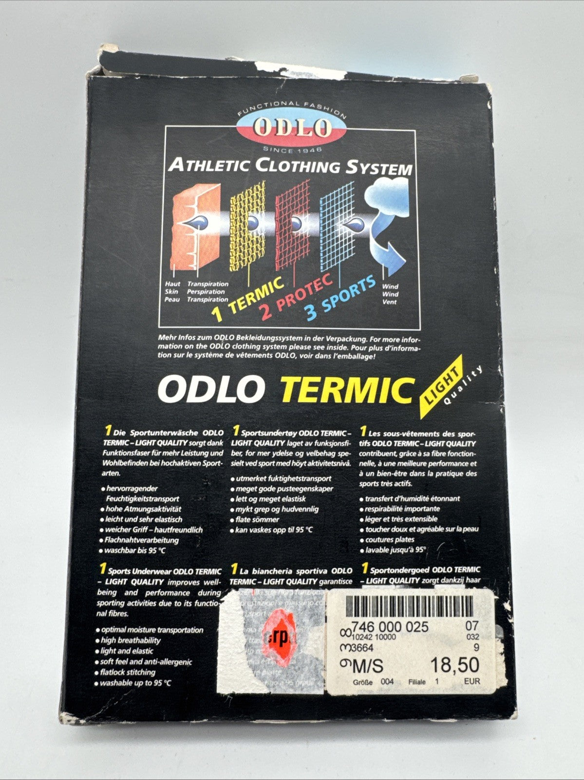 Odlo Active Sport Unterwäsche Slip Men Weiß |Funktionswäsche Gr. S