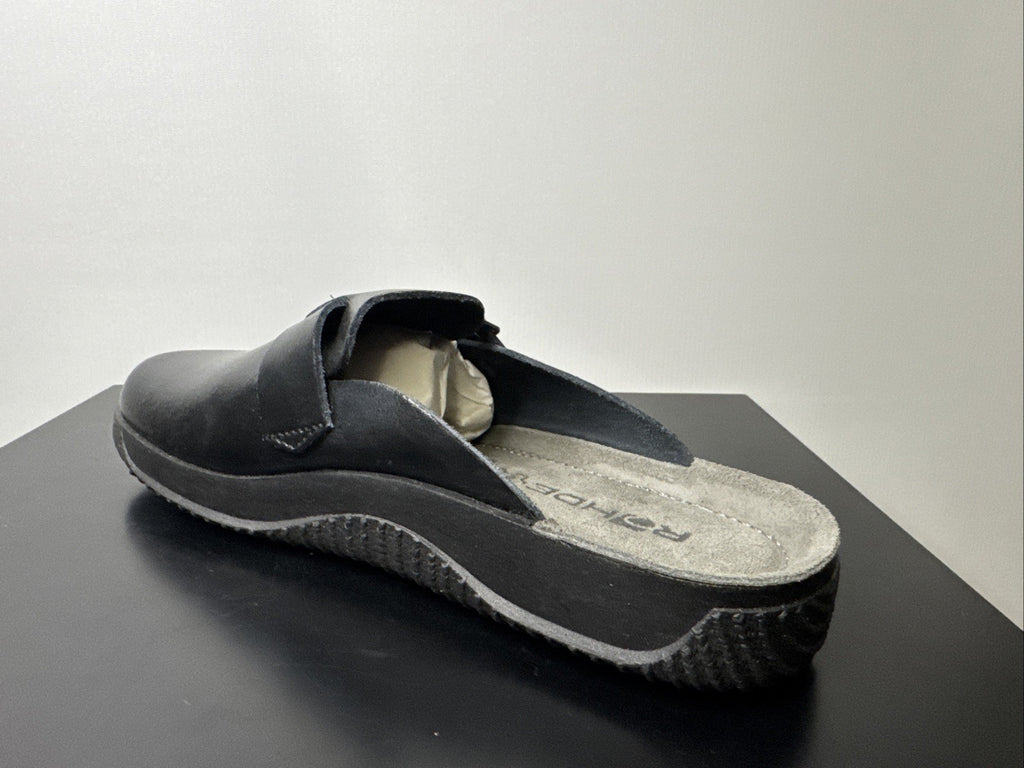 Rohde Herren Leder Clog Gr. 39 Soltau Hausschuhe 1970-90 Pantolette