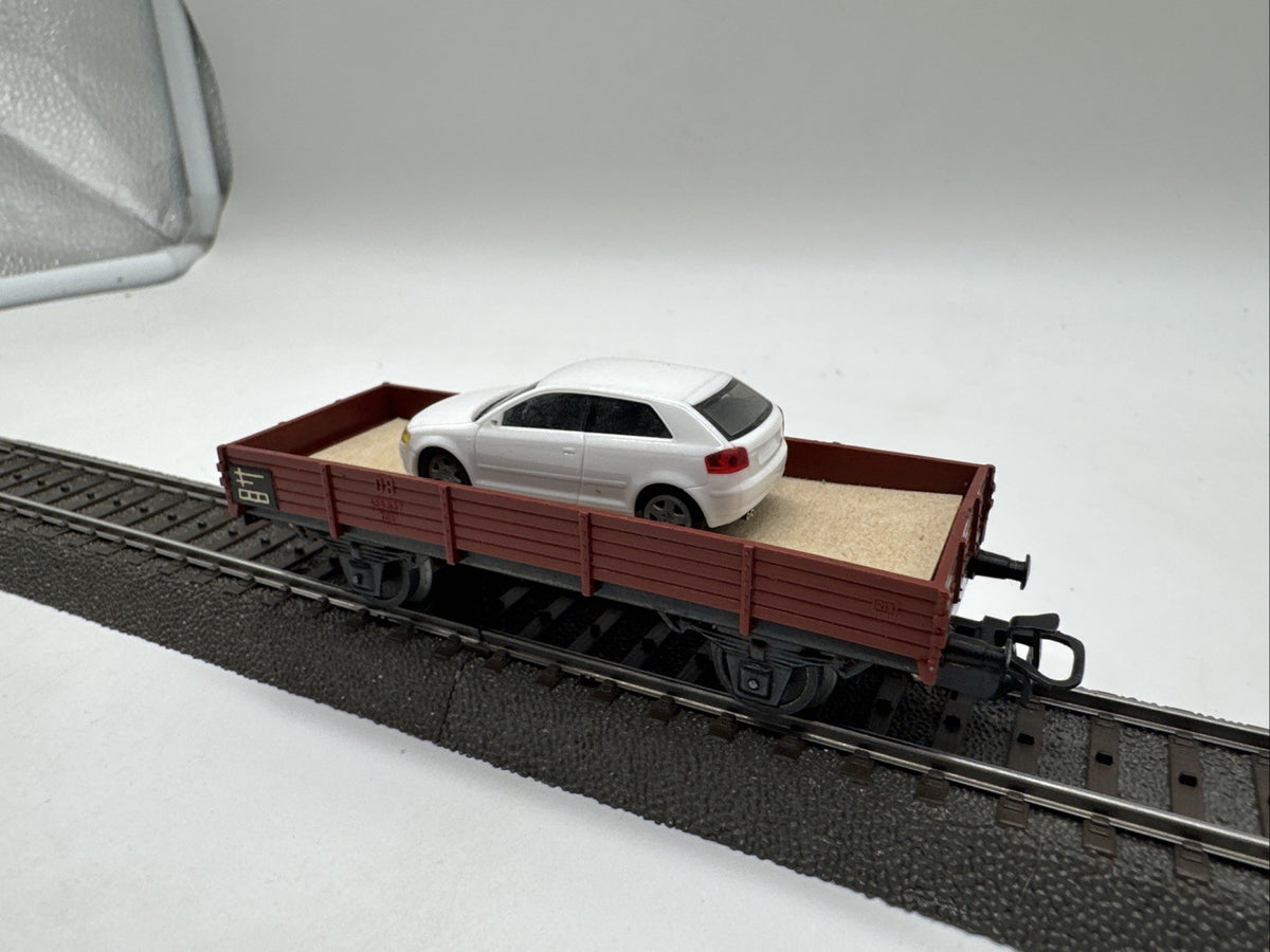 Märklin 4503 H0 Niederbordwagen 464 637 Mit Ladung Herpa Audi A3 DB #405