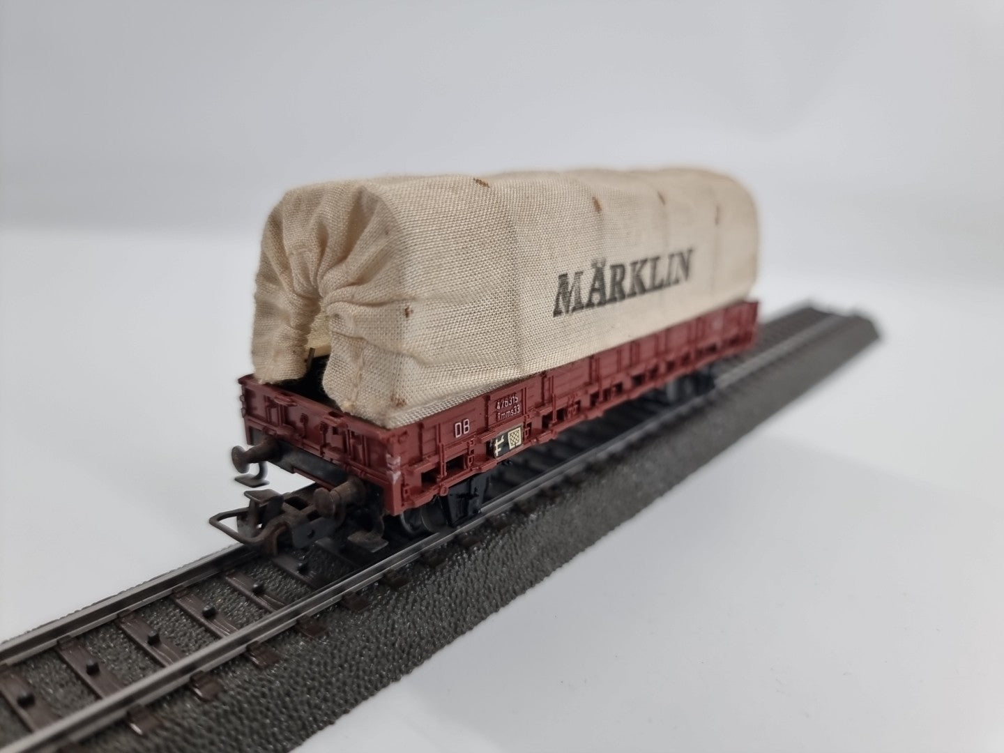 Märklin H0 4607 Güterwagen Rungenwagen 476315 Rmms33 Mit Märklin Stoffbezug