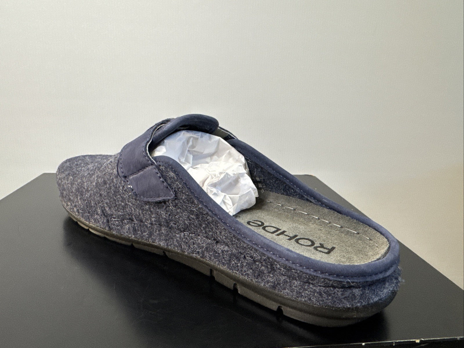 Rohde Herren Filz Pantolette Gr. 40 Ocean Pantoffel Weite G 6741