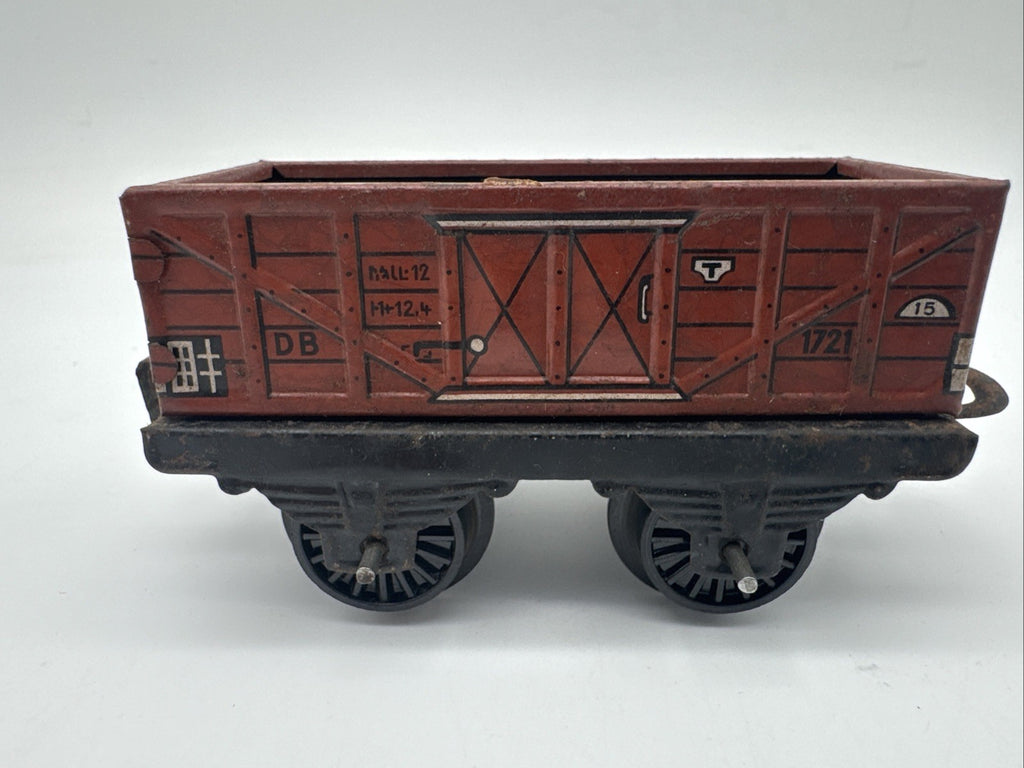 Spur 0 - offener Güterwagen 1721 DB - Made in Western Germany - litograph. Blech