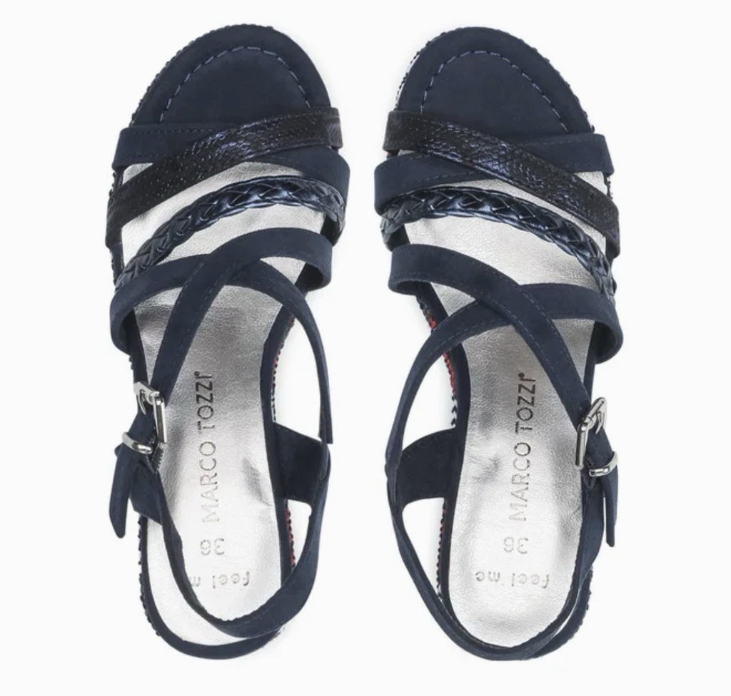 MARCO TOZZI Damen  Gr. 40 Pantolette Slipper Sandale Sandalette Keilsandale