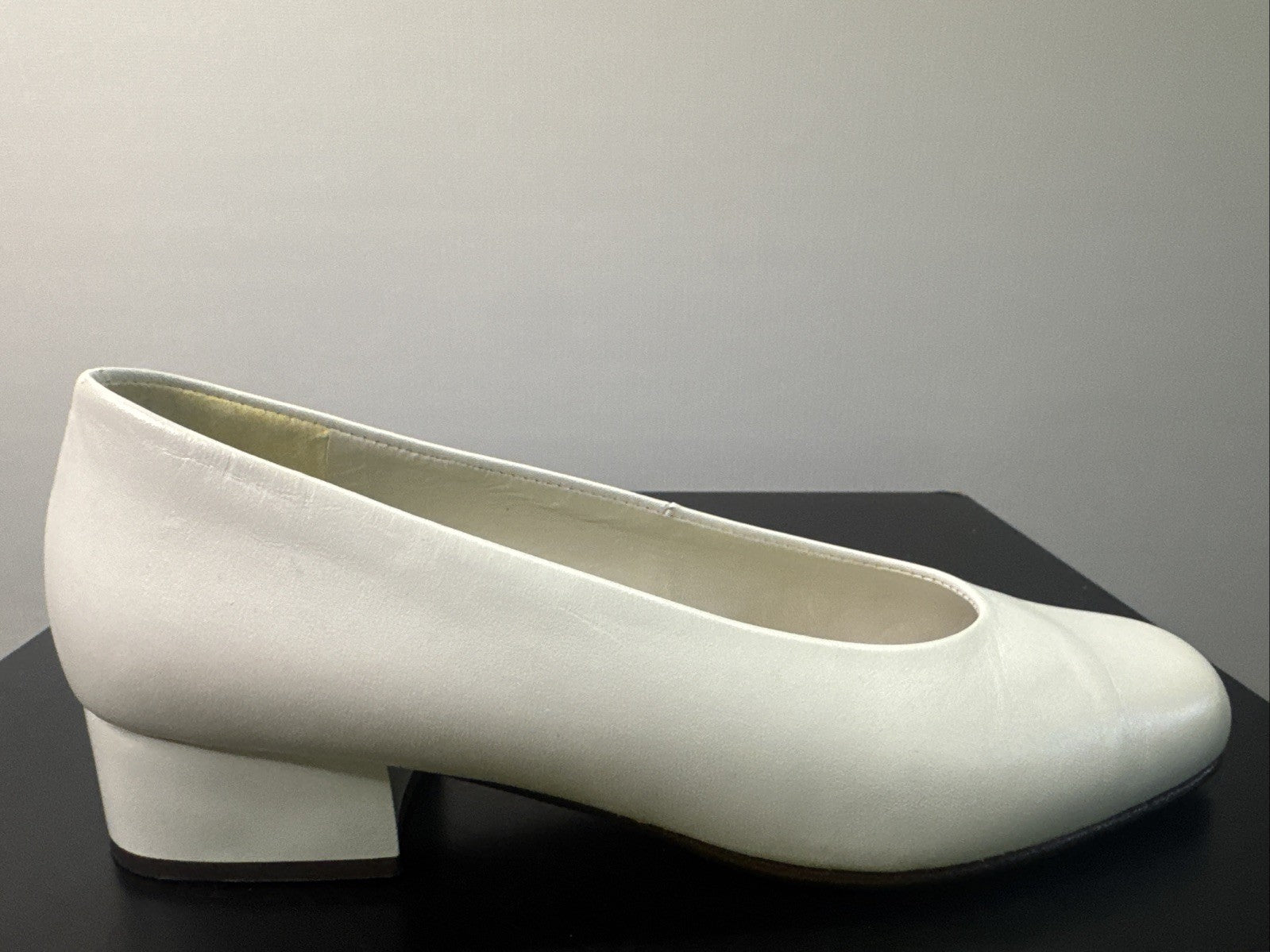 Högl Damen Pumps Gr. 4 Weiß Leder