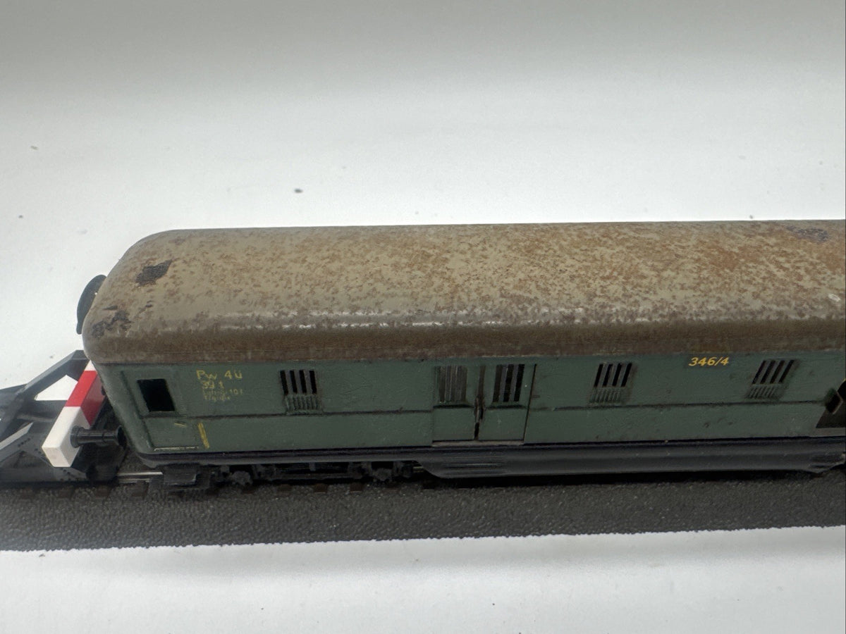 D08 Märklin H0 Personenwagen 346/4 Gepäckwagen Blech Beleuchtet #771
