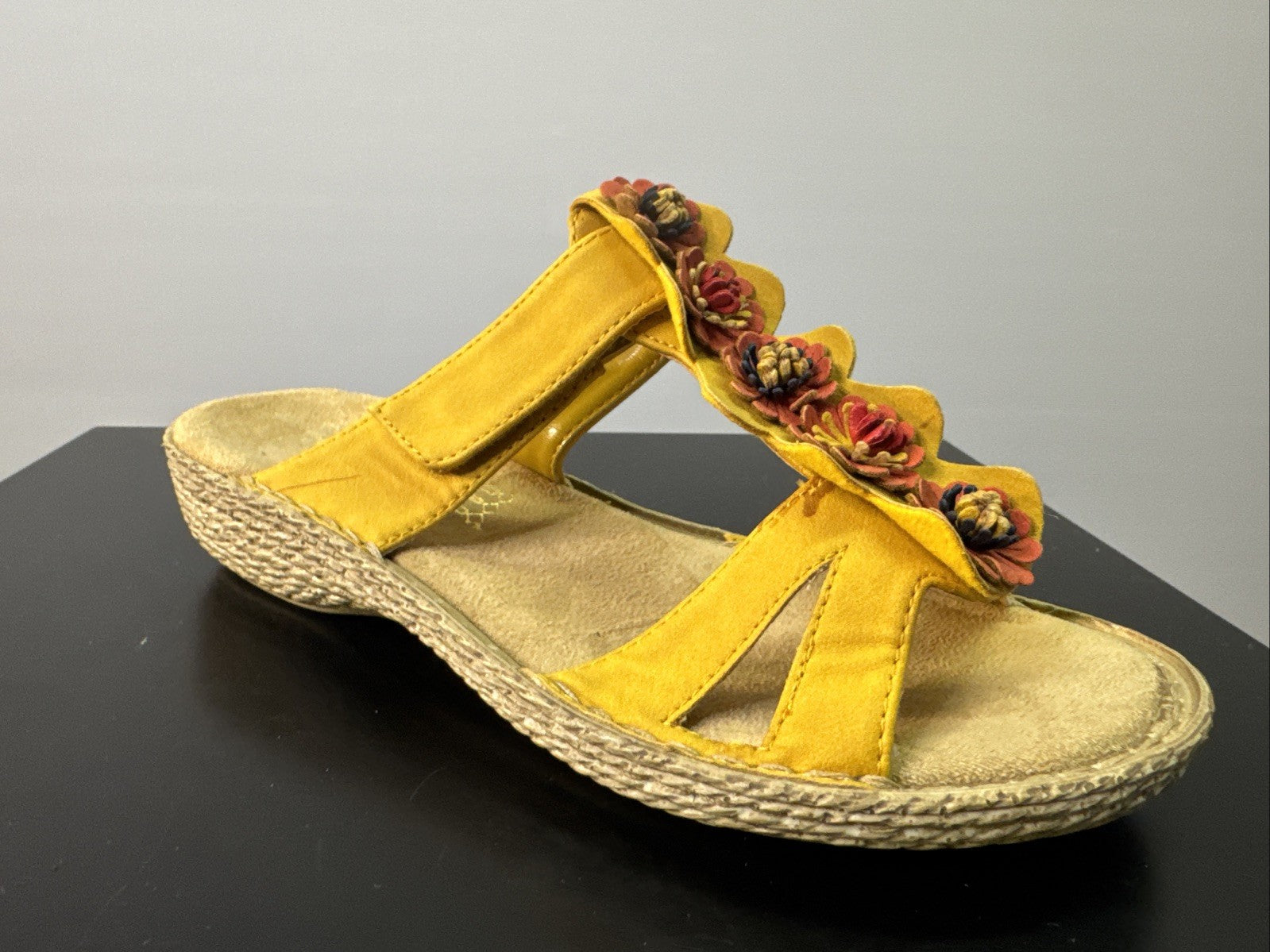 Rieker Sandale Gr. 36 Leder Slip On