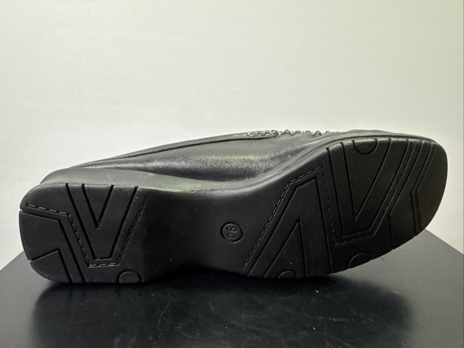Jana Slipper Gr. 9 Damen Slip On Leder Schwarz