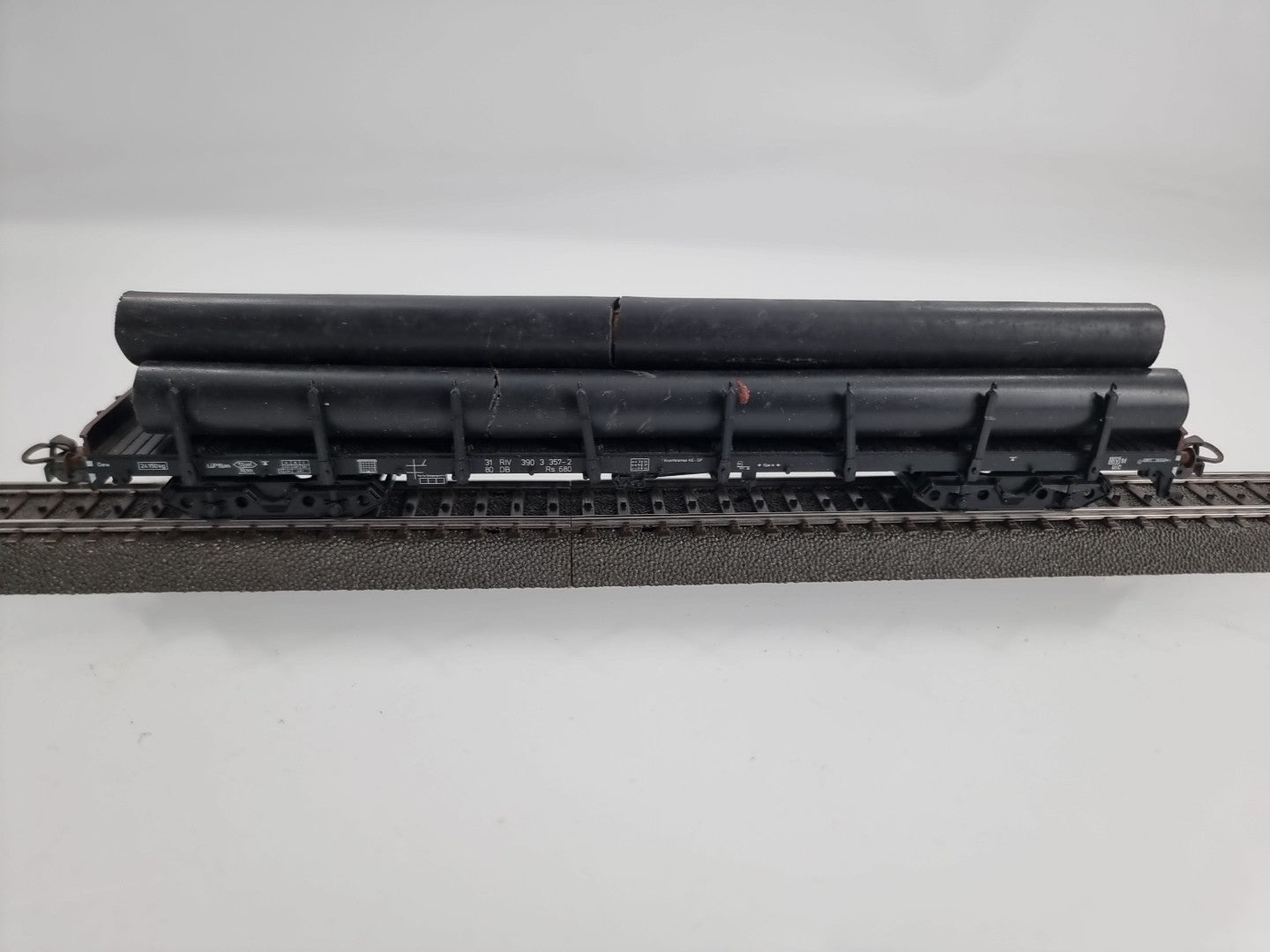 Märklin H0 4663 Rungenwagen Mit Ladung (Selbstbau Holz/Kunstoff)