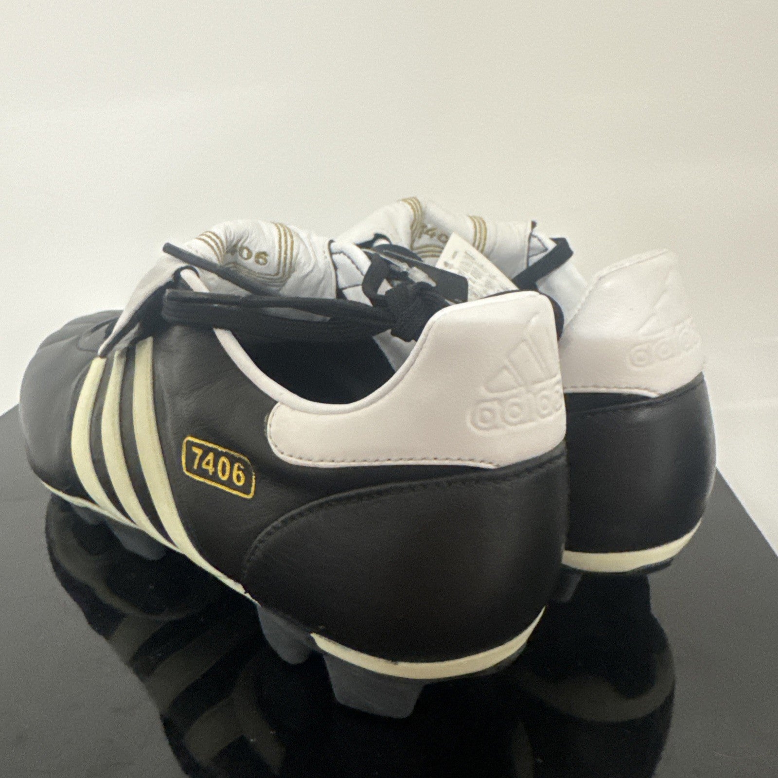 Vintage Adidas Predator 7406 FG 2005 Eur 44 2/3 UK 10 Schwarz