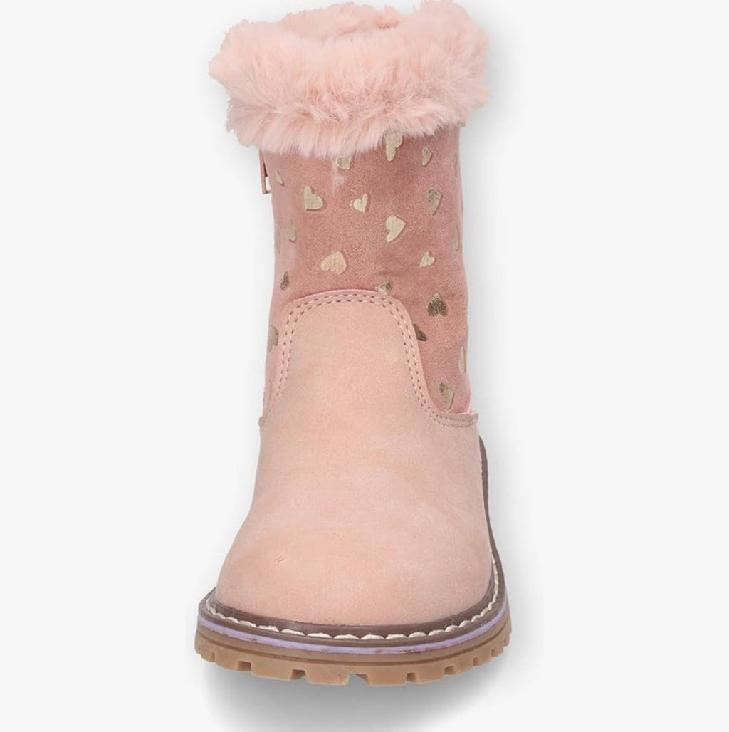Dockers Wildleder Mädchen Winterstiefel Gr.28 Rosa Mit Herzen Gefüttert