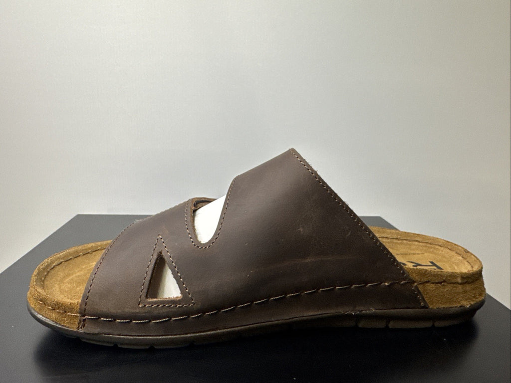 Rohde Herren Pantoletten Gr.46 Hausschuhe Sandale 5914 Mocca