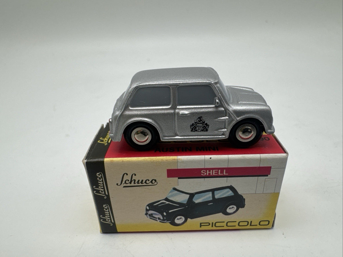 1:90 Schuco Piccolo Austin Mini metallic-silber 40 Jahre OVP Neuwertig #3