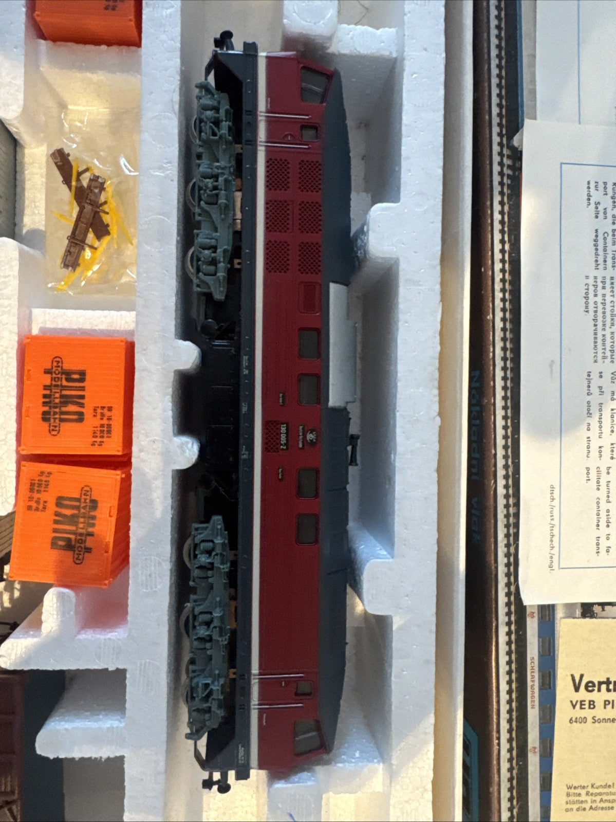 PIKO H0 DDR Zugpackung 5/0746-000 Set Diesellok BR 130 005-2 + 4 Wagen-Neuwertig