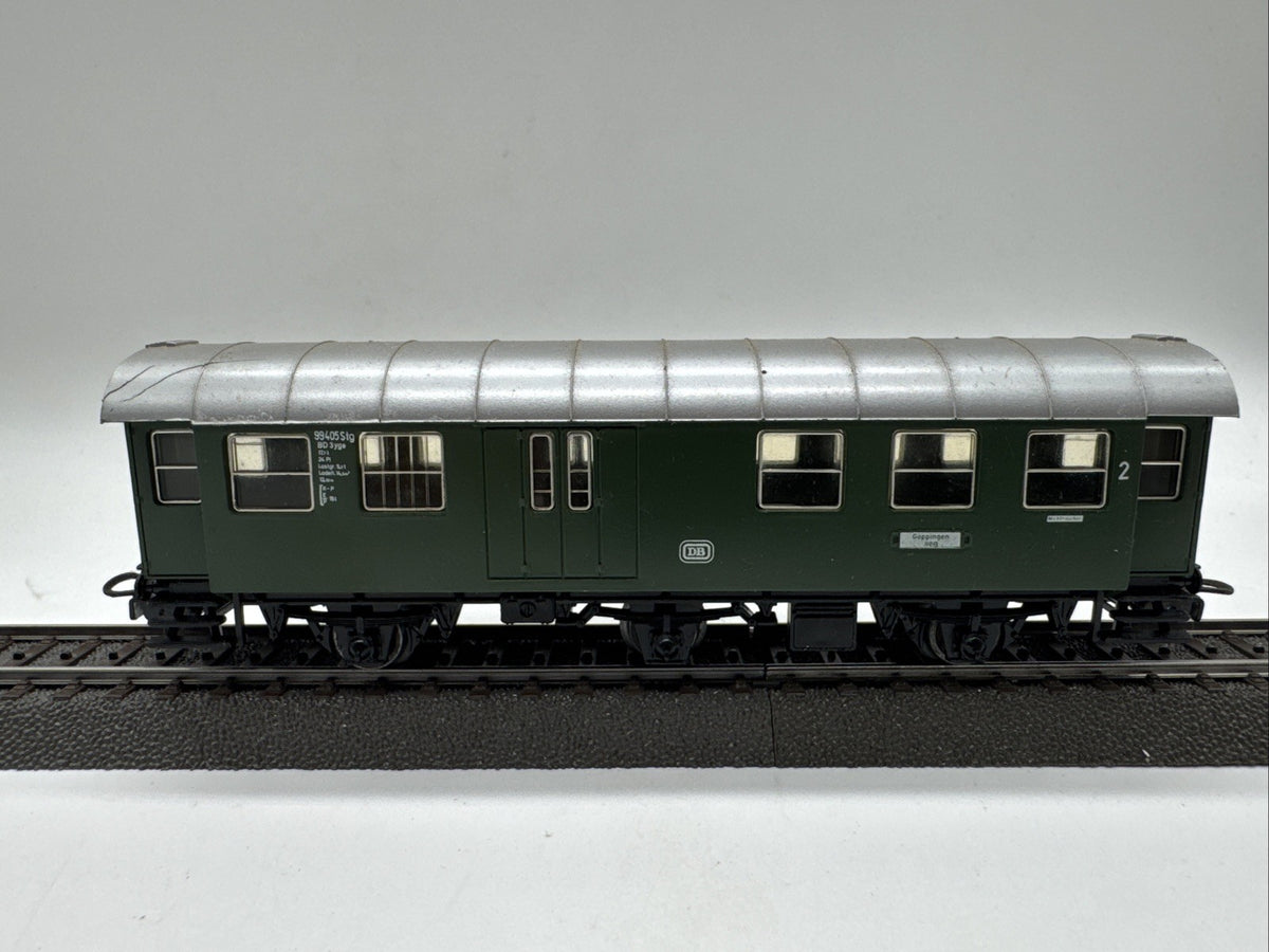 Märklin H0 Personenwagen BD3yge 2.Kl. + Gepäckabt  DB 99405 grün #587