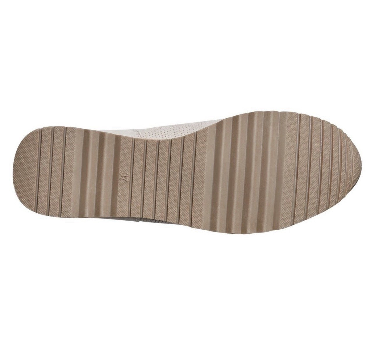 MARCO TOZZI Keilsneaker Freizeitschuh Halbschuh Schnürschuh Beige Damen - Gr. 39