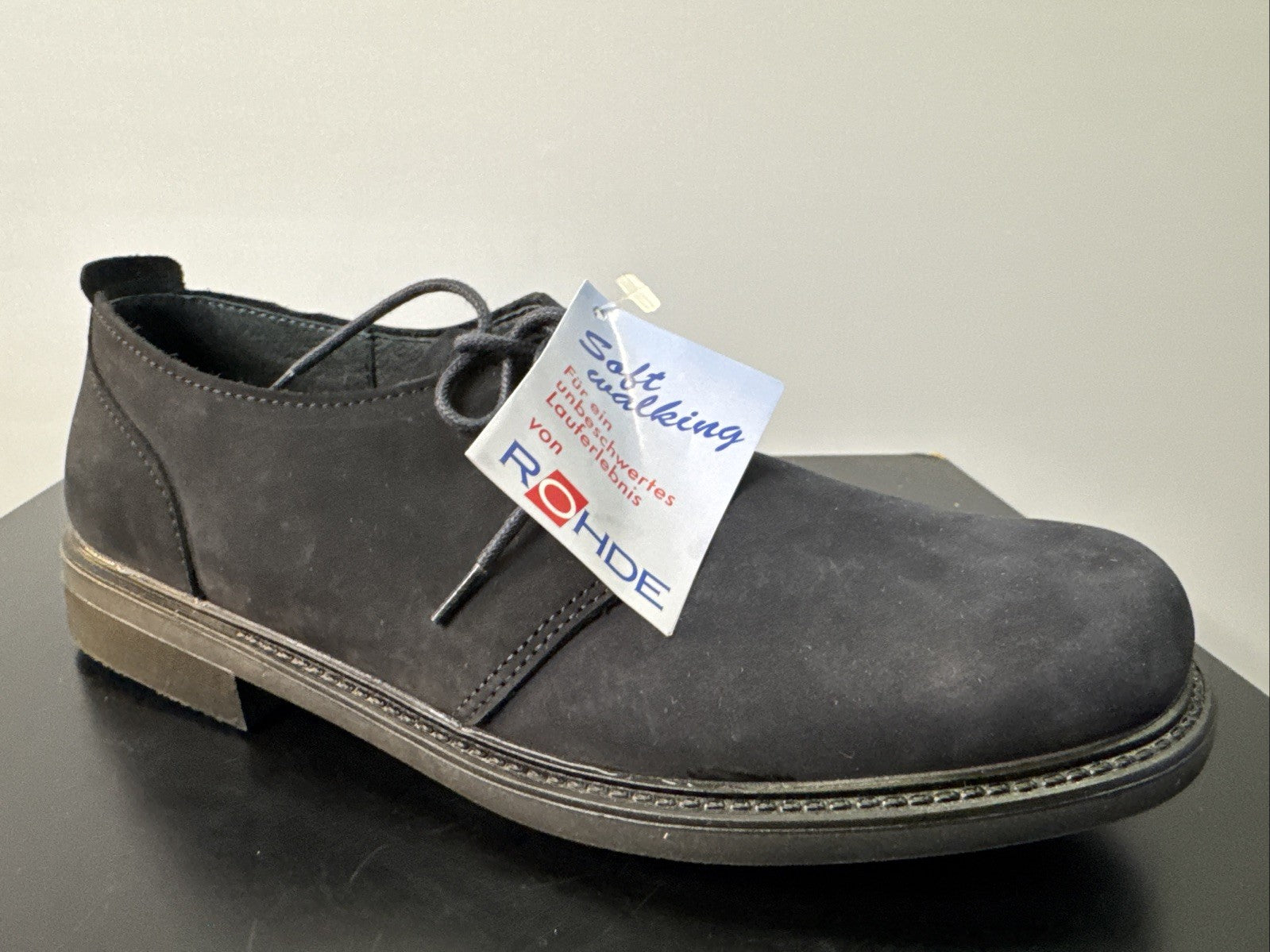 Rodhe Halbschuh Damen Gr. 4,5 Blau Leder