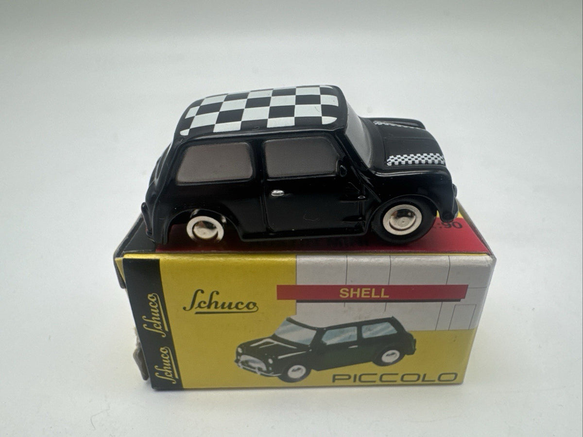 Schuco Piccolo Austin Mini Cooper schwarz weiß 1:90 in OVP Black & White #7