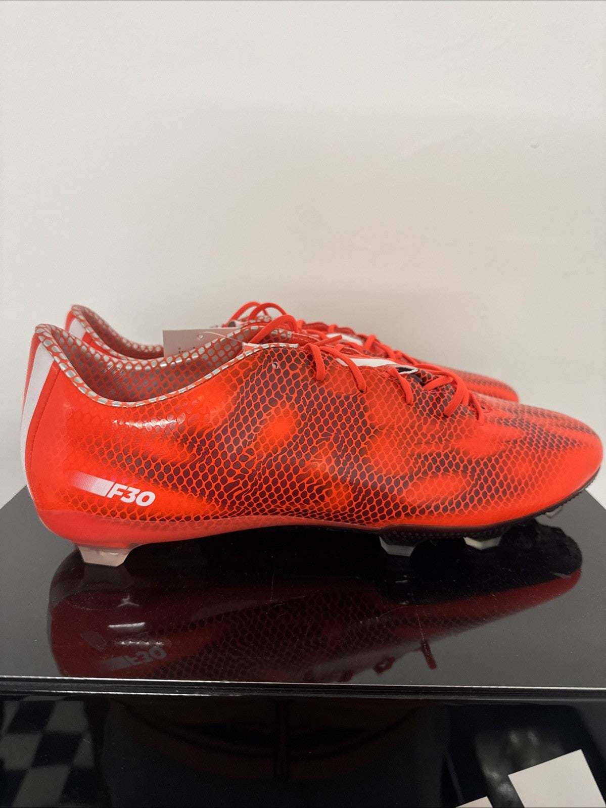 2014 Adidas F30 FG Rot Pro B34856 Vintage Größe 47 1/3 UK 12